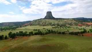 HD Drone video of Devils Tower WY