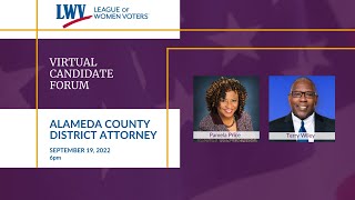 Alameda County District Attorney | Virtual Candidate Forum