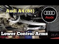 Audi a4 b8 front suspension knocks part 2 lower control arms replacement