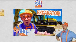 Puzzle Blippi Drives a GIANT Excavator in a Construction - Blippi Puzzle Fans Made