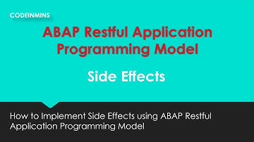 Part 14 : ABAP Restful Application Programming Model - Side Effects