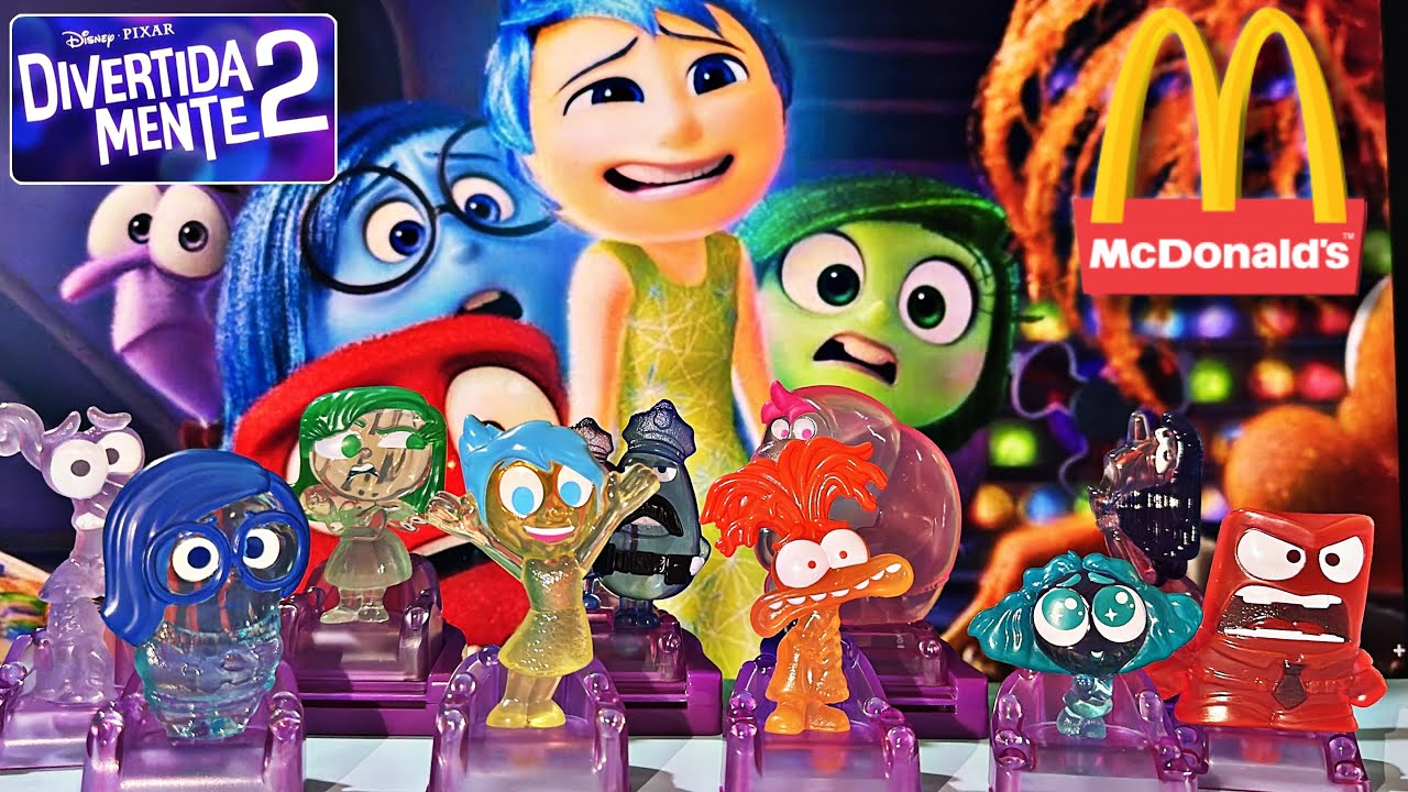 FILME DIVERTIDAMENTE 2 COLEÇÃO COMPLETA BRINDES MC DONALDS MAIO 2024! PETER TOYS