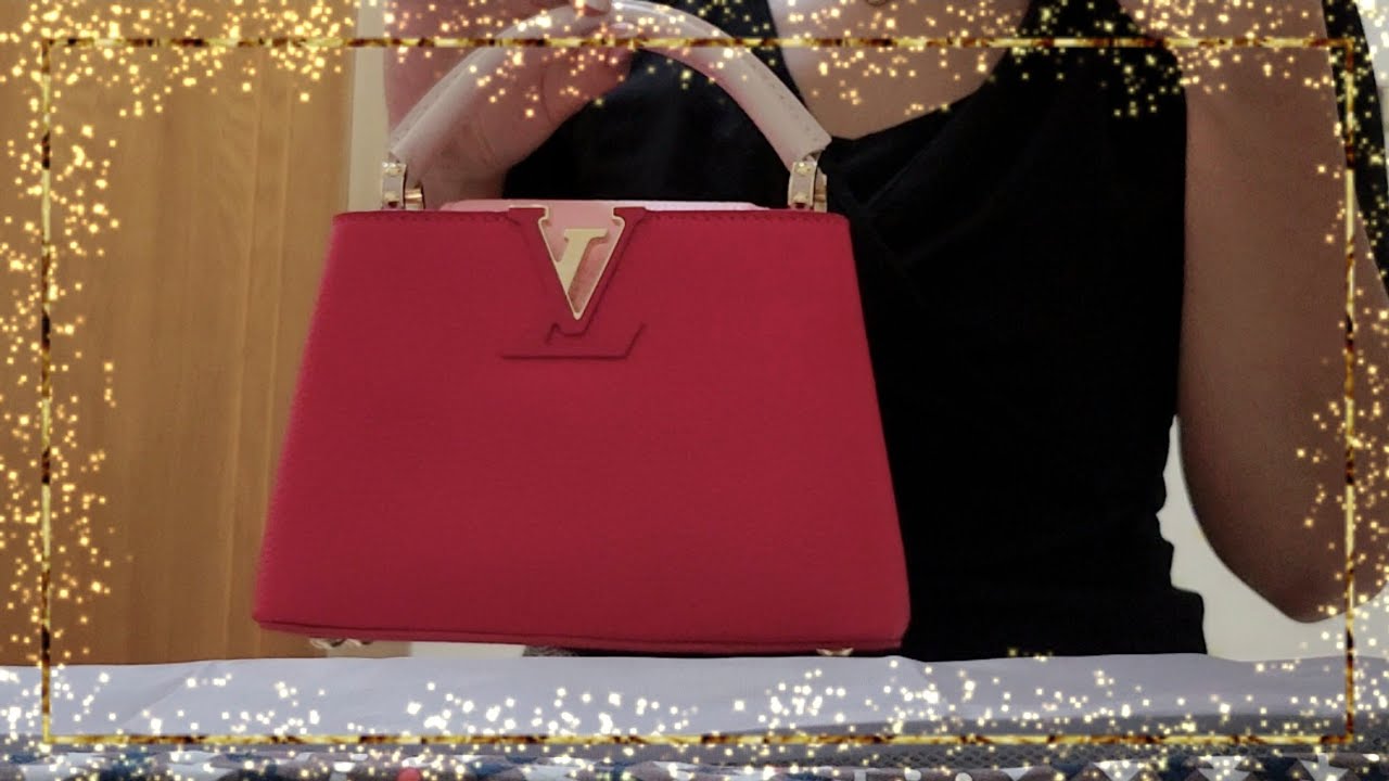 REVIEW & COMPARISON OF THE LOUIS VUITTON CAPUCINES MINI & BB SIZES, what  fits and mod shots! 