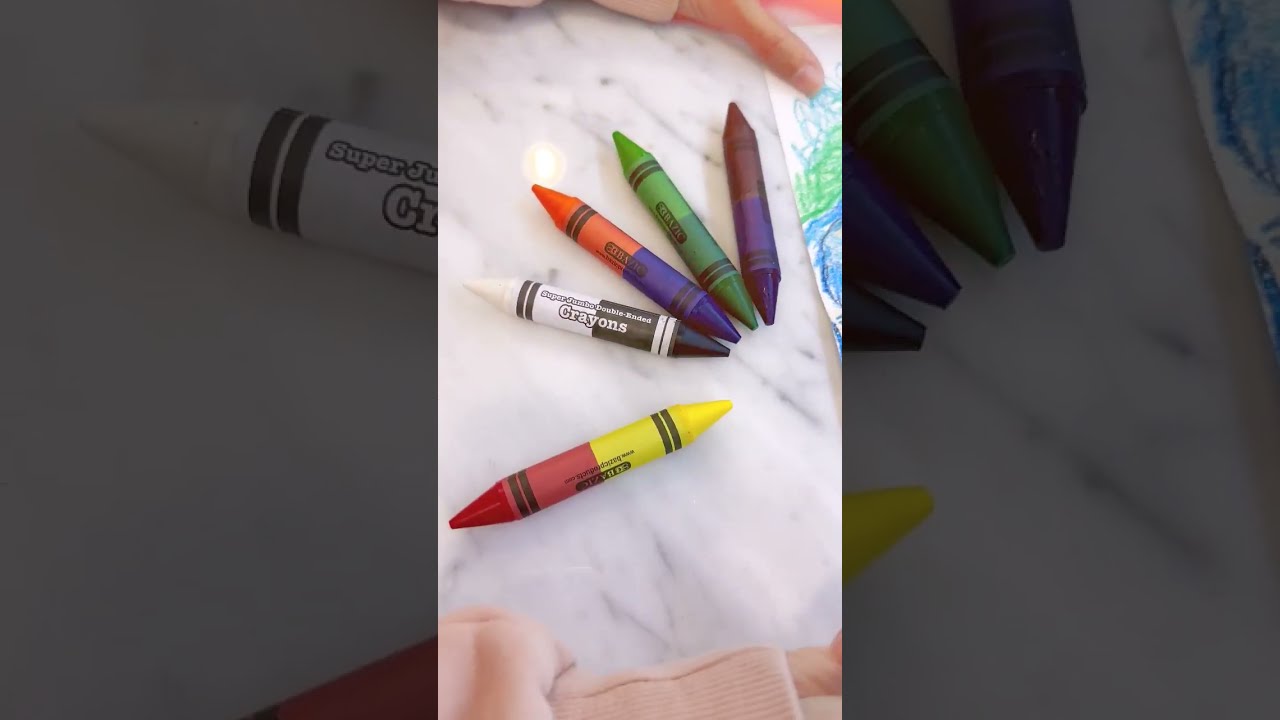 Double Ended Jumbo Crayons BAZICLaunch BAZICPRODUCTS Shorts Crayon Art Drawing
