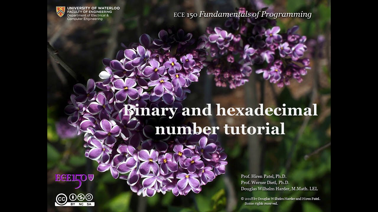 1.25 Tutorial for binary and hexadecimal numbers