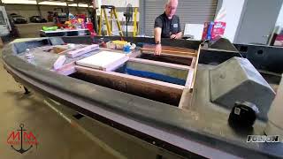 BASS BOAT RESTORATION PROJECT | Part 19: Glassing in the deck by Mealey Marine 3,368 views 1 year ago 24 minutes