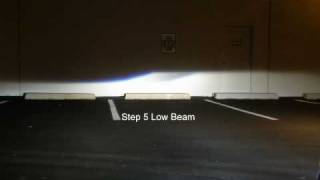 98 Eclipse Head Light Beam Shots