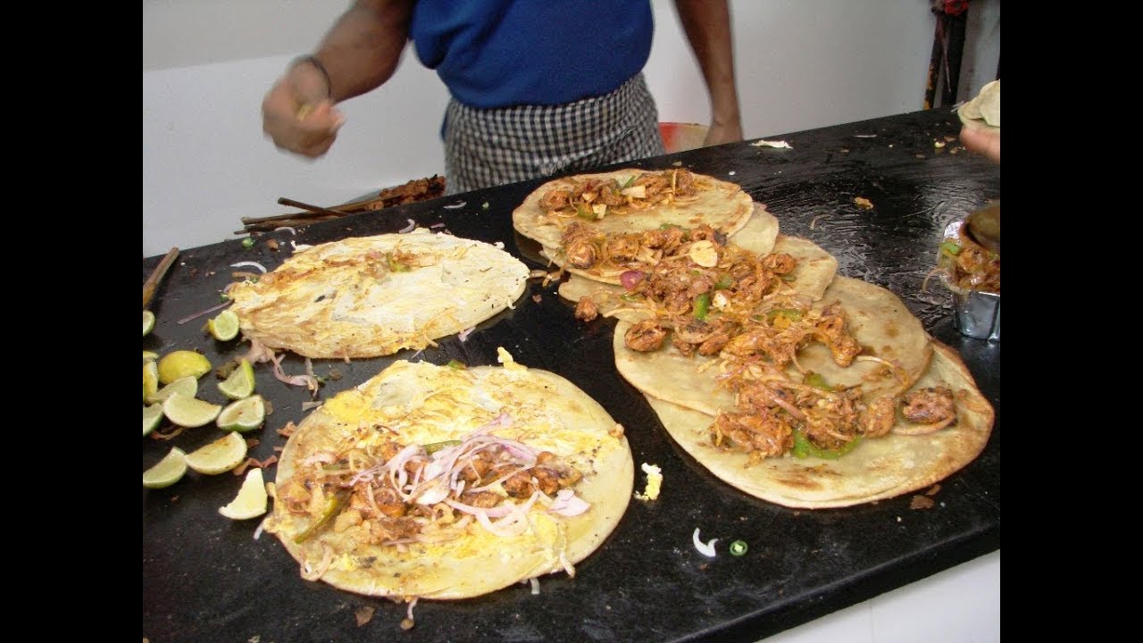 Chicken roll and home made chicken biryani, Delhi Lucknowi Street food