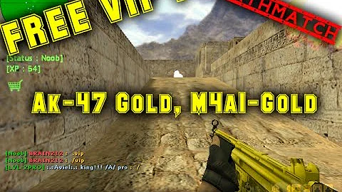 CS 1.6 SERVER DEATHMATCH VIP FREE + GOLD GUNS + JP + LVL