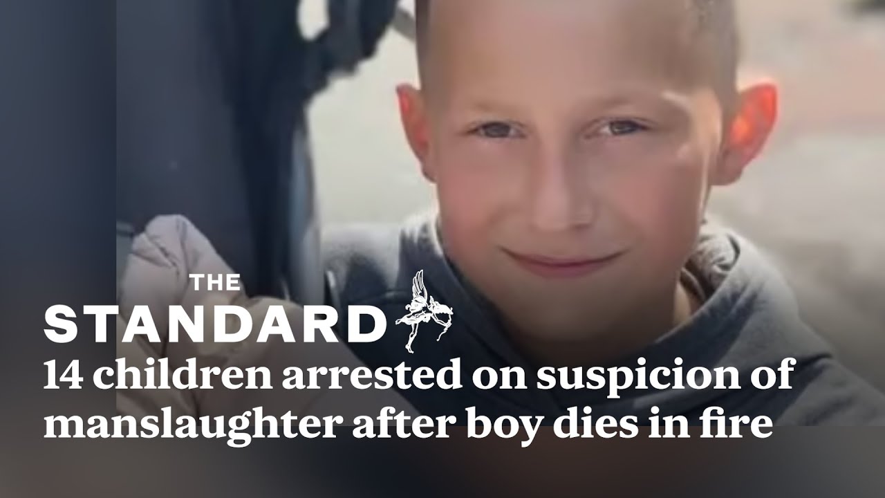 14 children arrested after boy dies in fire - YouTube
