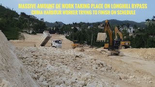 Massive amount of work done on Longhill Bypass, progress check from Yorkbush to section of Anchovy.