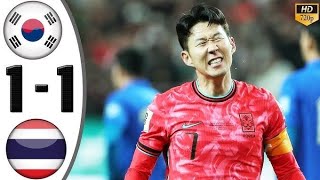 SOUTH KOREA VS THAILAND 1-1 ⚽🔥 || ALL GOALS AND HIGHLIGHTS HD 2024