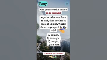 🚲 Real-World Math Riddle: CYCLING Speed Puzzle Students MISS | ACT & SAT Prep #riddlemathworld #math