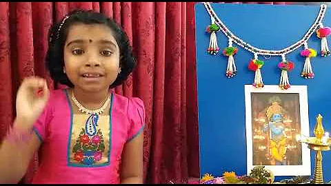 kids sreekrishna song /Thulasi kathir nulliyeduthu... Sreenanda bini