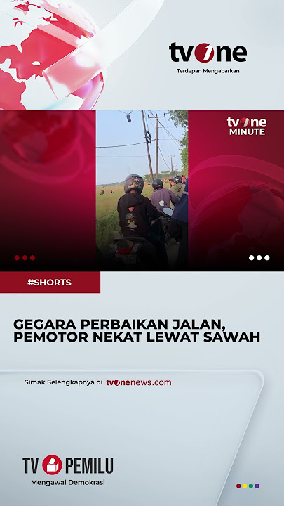 Download lagu Detik detik Pemotor Nekat Terjun ke Sawah Gegara Perbaikan Jalan #shorts #tvone #news
