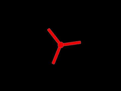 Render of FAN (Red Color) - Using After Effects 2024 - Shape layer - Parenting with Null Layer