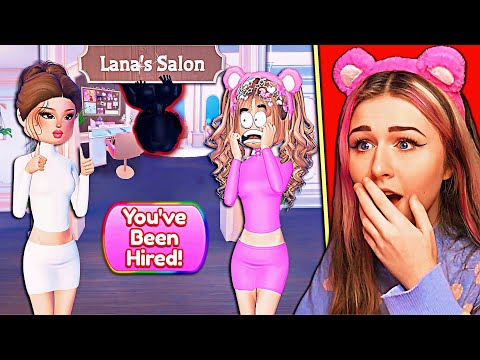 I Got HIRED To WORK At LANA S SALON But The UNEXPECTED HAPPENED ROBLOX Dress To Impress Roleplay