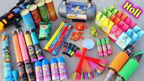 Holi Stash 2023 Testing | Best Holi Pichkari And Balloon Testing | Holi Colour Testing | #holi