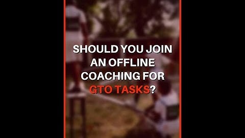 Should You Join Offline Coaching for GTO Tasks? | Col M M Nehru