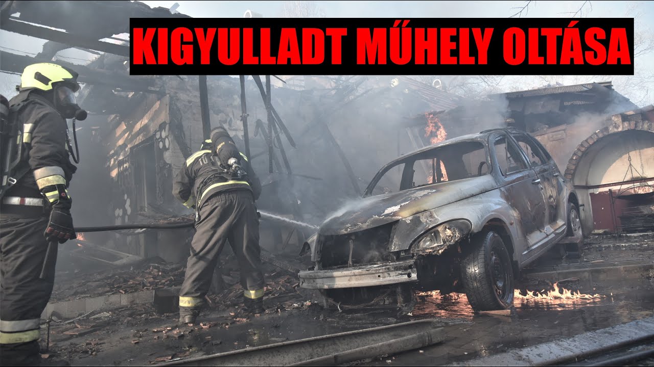 Kigyulladt autók és műhely oltása Vecsésen | TŰZOLTÓK BEVETÉSEN