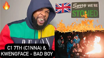 AMERICAN REACTS🔥 C1 7th (C1NNA) & Kwengface - Bad Boy [Music Video] | GRM Daily