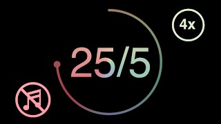 Pastel Dark Mode  25 minute timer  Pomodoro Technique  4 x 25 min  Study Timer