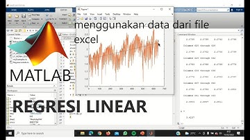 Membuat persamaan regresi linear di matlab data dari file excel