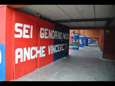 Genoa, i tifosi a raccolta fuori dalla Gradinata Nord coi suoi nuovi murales rossoblu - GALLERY