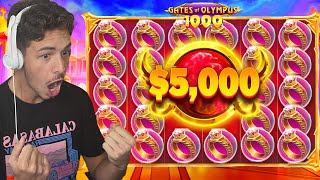 PUTTING $5,000 ON GATES OF OLYMPUS! screenshot 3