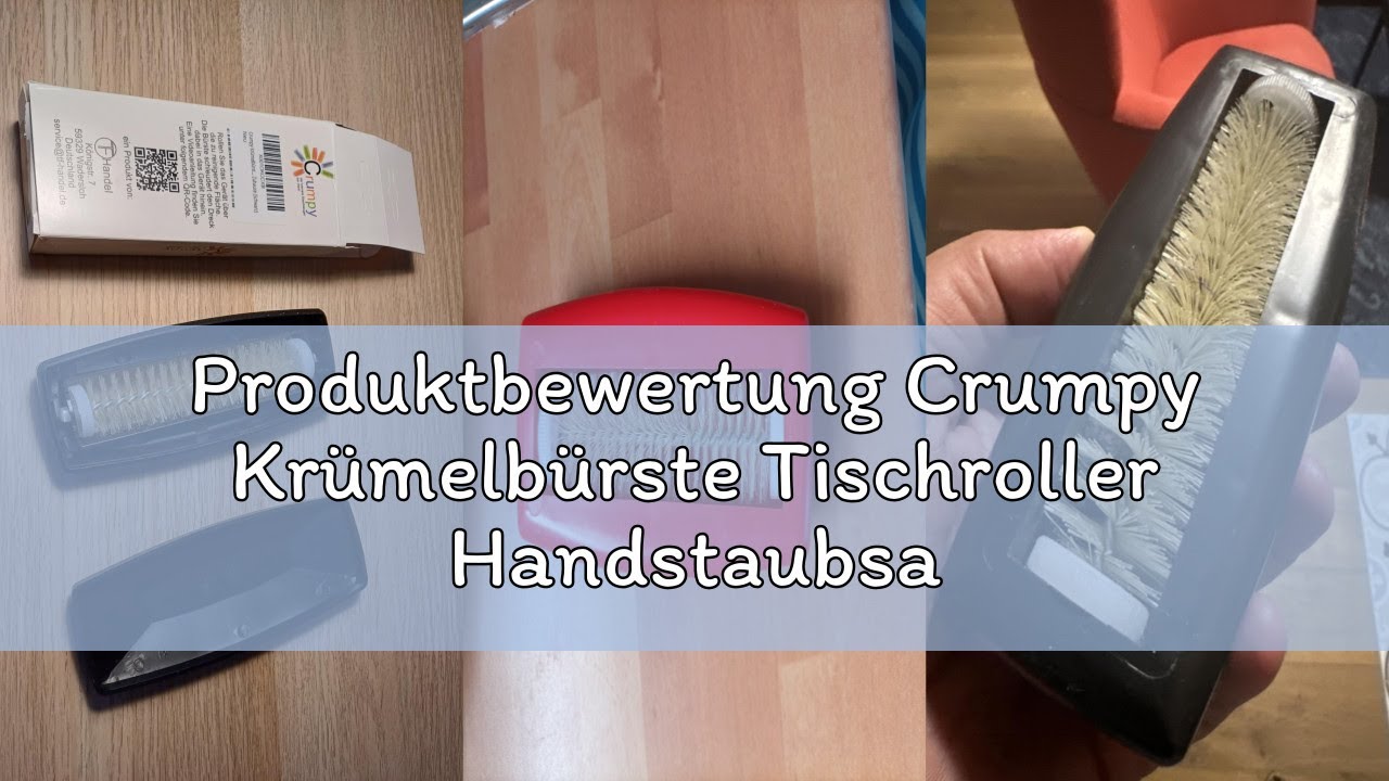 Produktbewertung Crumpy Krümelbürste Tischroller Handstaubsauger für Auto Caravan Zuhause (Schwarz)