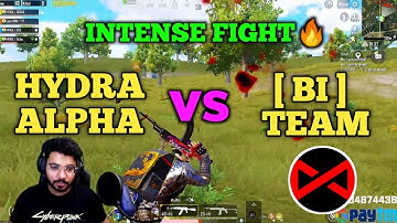 Hydra alpha vs Bi team full intense fight in the last zone | Bi team vs Hydra team | Pubg emulator