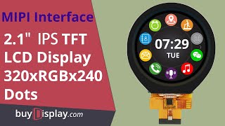 MIPI 480x480 Round IPS TFT LCD Display 2.1 inch Capacitive Touch Circle Screen