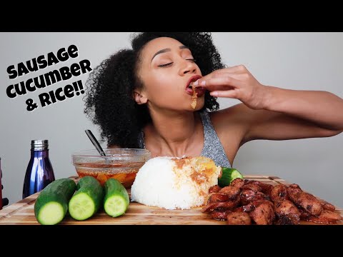 sausage,-cucumber-&-rice-mukbang-|eat-with-kim-recipe!