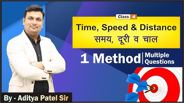 Time, Speed & Distance | 1 Best Method | By Aditya Patel Sir (Class-4) Winners