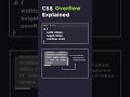 🚀 Mastering this small property can fix BIG layout issues! 💡💻 #WebDesign #Overflow #LearnToCode