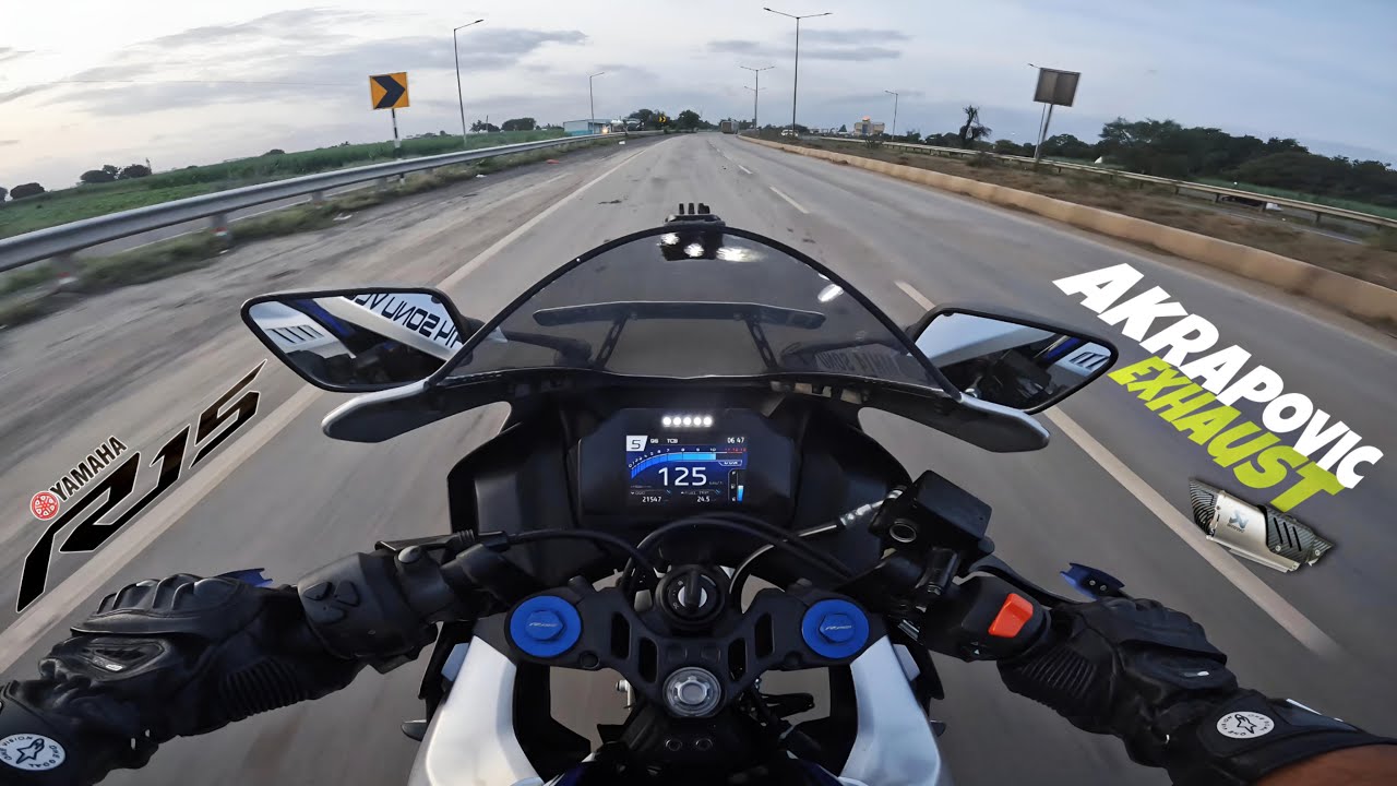 Yamaha R15M HYPER MODE Test with Full System Akrapovič – Brutal Sound 🔥