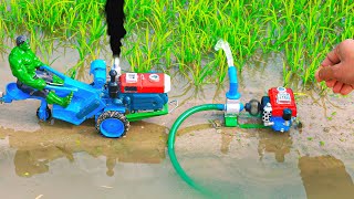 diy tractor mini water pump supply farming | new technology | plough machine @sanocreator