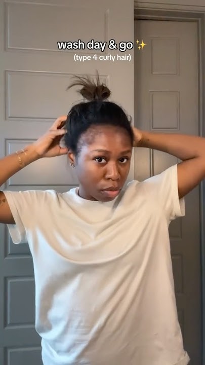  Wash and go routine 💇🏾‍♀️ type 4 hair #naturalhair #washday # ...