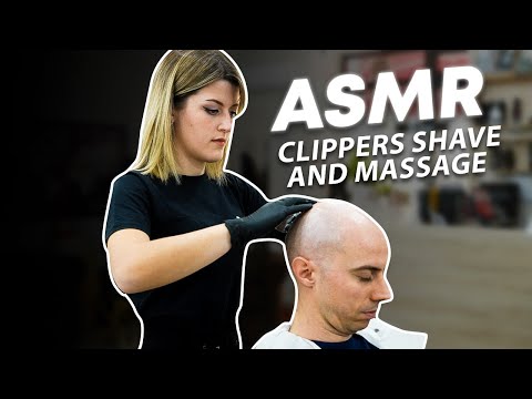 ASMR Head & Beard Shaving | FEMALE BARBER