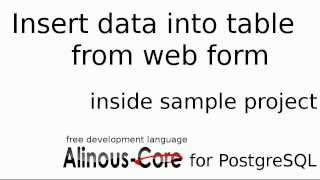 Famous How to insert form values into database table - Alinous-Core for PostgreSQL Profile
