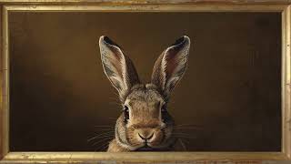 Vintage Easter Bunny Frame TV Art | Cute Spring Rabbit Painting 4K UHD Gold Framed Screensaver screenshot 3
