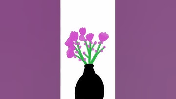 💐 digital art drawing flowers in a vase | #Adobe Fresco #digitalart #timelapsedrawing