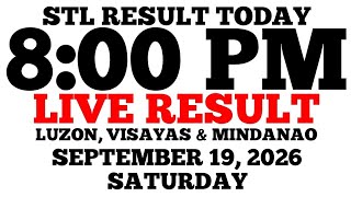 STL Result Today 8:00 PM Draw September 19, 2026 Saturday STL Luzon, Visayas, Mindanao LIVE Result