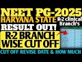 NEET PG-2025| HARYANA STATE ROUND-2 BRANCH WISE FINAL CUT OFF-2025|#neetpg#AsNEET#haryana#cutoff