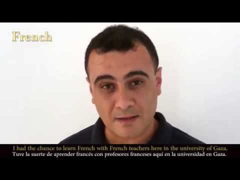 He speaks 5 languages & never could leave Gaza to learn them!