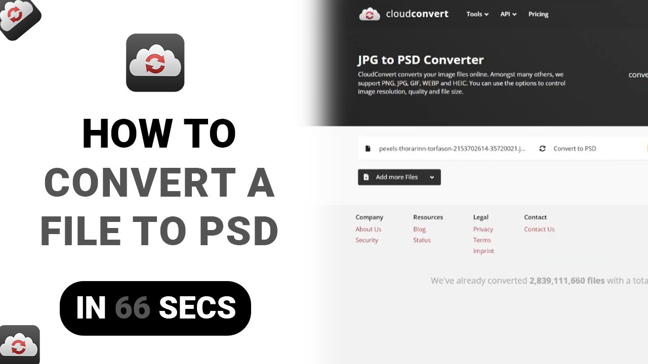 How to Convert A File To PSD on Cloud Convert [NEW] - YouTube
