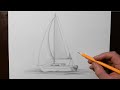 How to Draw a Sailboat | Pencil Drawing for Beginners