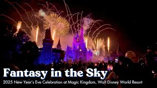 Fantasy in the Sky New Year's Eve Fireworks | Walt Disney World Resort 2024 4K