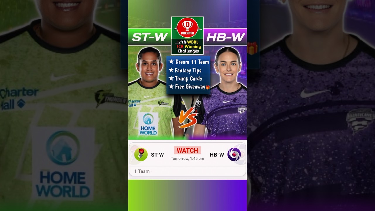 ST W vs HB W Dream11 Team | Sydney Green Women vs Hobart Women Dream11 Prediction 