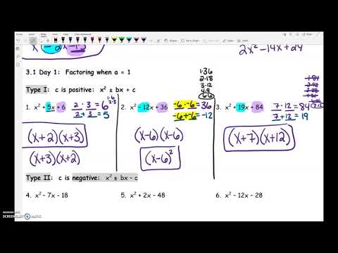 A2: 3.1 Factoring